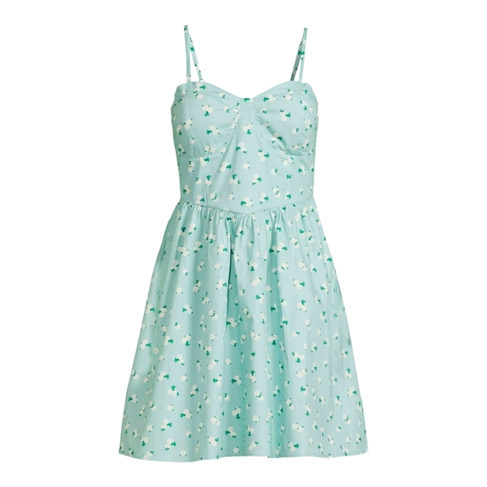 NWOT Blue Floral Poplin Dress (Junior M)